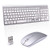 Sanhoton 2.4GHz Wireless Keyboard and Mouse Combo, Ultra Thin Portable with Whisper-Quiet Work for PC Mac Laptop Android Tablet (Silver)