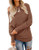 Dressmine Womens Off Shoulder Batwing Sleeve Loose Pullover Sweater Knit Jumper Oversized Tunics Top Coffee Small