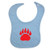 Mashed Clothing Bear Paw -Red- Cotton Baby Bib -Light Blue-