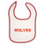 Mashed Clothing Wolves -Red Print- Red Piping Bib