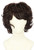 Yuehong Short Curly Brown Wig Bangs Cosplay Wigs for Men Halloween Cosplay Costume Hair Wigs