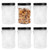 70oz / 2L Durable Plastic Jars Accguan Clear Container for Food Storage Airtight Plastic Jars Ideal For Dry Food Dog Food and Washing Powder Storage 6 PACK