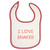 Mashed Clothing I Love Snakes Red Piping Bib