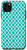 iPhone 11 Pro Max Classy Elegant Blue White Modern Circles Squares Fun Pattern Case