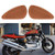 Tank Pad 2Pcs Anti-Slip Traction Pad Gas Fuel Tank Stickers Protector for Retro Motorcycle-Brown-