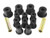 Prothane 1-1003-BL Black Rear Spring Eye and Shackle Bushing Kit for Jeep CJ5 and CJ7