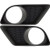 Fog Light Trim compatible with 2011-2014 Dodge Charger Left and Right Side Set of 2 Plastic Textured Black w/Fog Light Hole