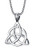 JAJAFOOK Stainless Steel Irish Celtic Triquetra Triangle Trinity Knot Pendant Necklaces