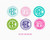 Circle Monogram Frames Decal Monogram Frames Decal Vinyl Decal Sticker