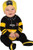 Rubies Costume Babys First Halloween Fire Fighter One-Piece Printed Jumper Hat and Booties Black/Yellow 6-12 Months