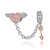 BAMOER 925 Sterling Silver Heart Charms Beads for Snake Chain Bracelet Arrow of Cupid