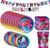 Party City Trolls Tableware Kit for 8 Guests Party Supplies Includes Banner Plates Favor Cup