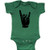 inktastic Rocker Horns Infant Creeper 6 Months Kelly Green