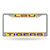 NCAA Rico Industries Laser Cut Inlaid Standard Chrome License Plate Frame LSU Tigers - Yellow Insert