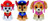 Ty Paw Patrol Beanie Babies - Set of 3! Marshall, Chase, and Skye!