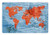 Lunarable Holiday Pet Mat for Food and Water Voyager World Map on a Wooden Seem Lands and Oceans Display Print Rectangle Non-Slip Rubber Mat for Dogs and Cats Orange and Blue