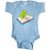 inktastic Cute Bookworm Reading Lines Infant Creeper Newborn Light Blue 29129