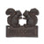 Abbott Collection 27-FOUNDRY-0434 Squirrel Welcome Sign Black/Brown