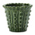 Creative Co-op Stoneware Hobnail Green -Holds 5 inch Planter Pot