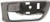 OE Replacement Front or Rear Driver Side Brown Bezel with Chrome Lever Interior Door Handle with Door Lock Button for Toyota - T462164