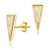 Triangle Earrings for Women 18K Gold Plated 925 Sterling Silver Synthetic Fire Opal Stud Earrings for Women Triangle Opal Stud Earrings
