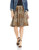 Star Vixen Womens Full Knee-Length Ponte Knit Skater Brown Leopard Extra Large