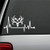 Deer Skull Heartbeat Lifeline Decal Stickers Car Decal Window Decal Vinyl Decal Die Cut Decals Funny Laptop Stickers Bumper Stickers Present