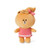 LINE FRIENDS Mini Friends Collection Choco Character Cute Plush Toy Figure Stuffed Animal Doll 6 Inch Beige