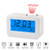 Akozon Projection Alarm LCD Display Alarm Clock Voice Control Ceiling Projection with Temperature Date Calendar Snooze