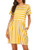 Naggoo Summer Casual Striped Flowy Tunic Dress with Pocket Short Sundresses for Juniors Yellow XXL