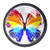 Grunge Rainbow Butterfly Drawer Knob Pull Handle Crystal Glass Circle Shape Cabinet Drawer Pulls Cupboard Knobs with Screws for Home Office Cabinet Cupboard 4 Pieces