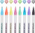 znvwki 8Pcs Shimmer Marker Set Self-Outline Metallic Markers Super Squiggles Shimmer Markers Double Line Pen Outline for Kids Professionals Illustration Coloring Card Making