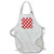 3dRose apr_50640_1 Red Checkered Squares-Italian-Art-Full Length White Apron with Pockets, 22 by 30-Inch