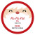 Big Dot of Happiness Custom Jolly Santa Claus Face - Personalized Small Circle Stickers - to Name from Santa Claus Stickers - Set of 24