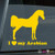 Mister Petlife I Love My Arabian Sticker Vinyl Auto Window Ver 3 Arab Horse Trailer Yellow Gold 19.00 inch x 17.51 inch