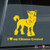 Mister Petlife I Love My Chinese Crested Sticker Vinyl Auto Window Puff Yellow Gold 19.00 inch x 16.56 inch