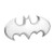 Fan Emblems Batman Car Badge, Satin Chrome Batwing Logo 3D Automotive Sticker Decal, Flexes to Fully Adhere to Most Smooth Surfaces - Vehicles, Laptops, Windows, Almost Anything