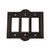 Nostalgic Warehouse 719643 Meadows Switch Plate with Triple Rocker, Timeless Bronze