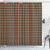 Ambesonne Tartan Shower Curtain Repeating Geometric Elements Squares and Diagonal Lines Traditional Cloth Fabric Bathroom Decor Set with Hooks 70 inch Long Blue Brown