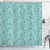 Ambesonne Teal Shower Curtain Classical Lace Style Pattern with Romantic Feminine Elements Inspired Artwork Print Cloth Fabric Bathroom Decor Set with Hooks 70 inch Long Teal Beige