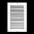 6 inch X 10 inch Steel Return Air Grille - HVAC Vent Cover Grill for Sidewall and Ceiling White - Outer Dimensions 7.75 inchW X 11.75 inchH for 6x10 Duct Opening
