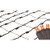 2 x 8 Orange LED Net Style Tree Trunk Wrap Christmas Lights - Brown Wire