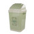 Qsbon 12 L Plastic Swing-Top Trash Can 3 Gallon Garbage Can with Lid -Green-