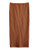 SheIn Womens Basic Plain Stretchy Ribbed Knit Split Full Length Skirt Brown Medium