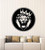 Vinyl Wall Decal Circle Lion King Predator Head Crown Animal Stickers Mural Large Decor -g1531- Black