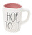 Rae Dunn By Magenta HOP TO IT Ceramic LL Coffee Tea Mug With Pink Interior