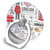 360 Degree Finger Stand Cell Phone Ring Holder Car Mount with Hook for Smartphone-I Love London