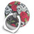360 Degree Finger Stand Cell Phone Ring Holder Car Mount with Hook for Smartphone-Rose Skull Eyes