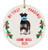 Lovesout Personalized Name Miniature Schnauzer Brown My First Pandemic Christmas 2020 Circle Ornament
