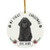 Lovesout Personalized Name Toy Poodle Black Puppys First Christmas 2020 Ornament White Ceramic Circle